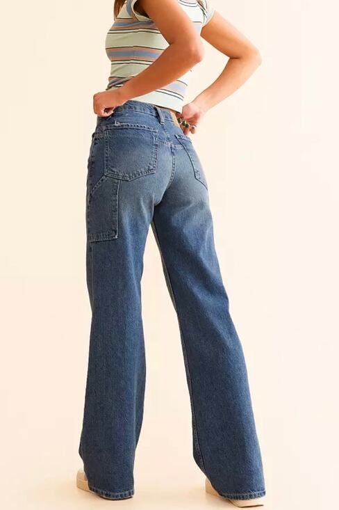 We the Free Denim - We The Free Tinsley Baggy High Rise Wide Leg Jeans Size 26 Raw Hem,
OB1588873